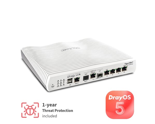 DrayTek Vigor2867 with 1-year Threat Protecion