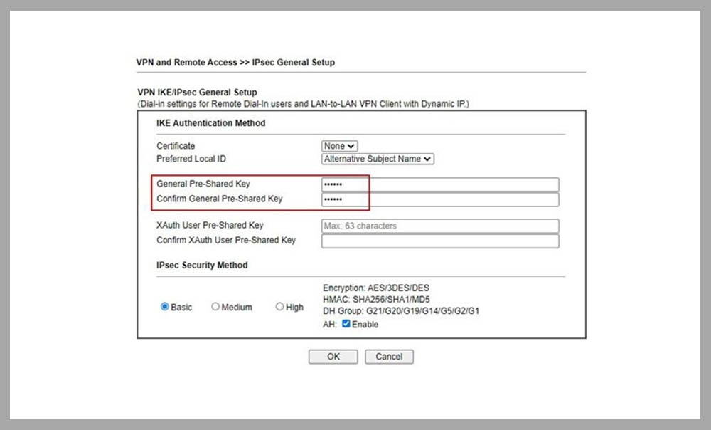 IPsec Tunnel Main Mode μεταξύ DrayTek Routers (Client με Dynamic IP)