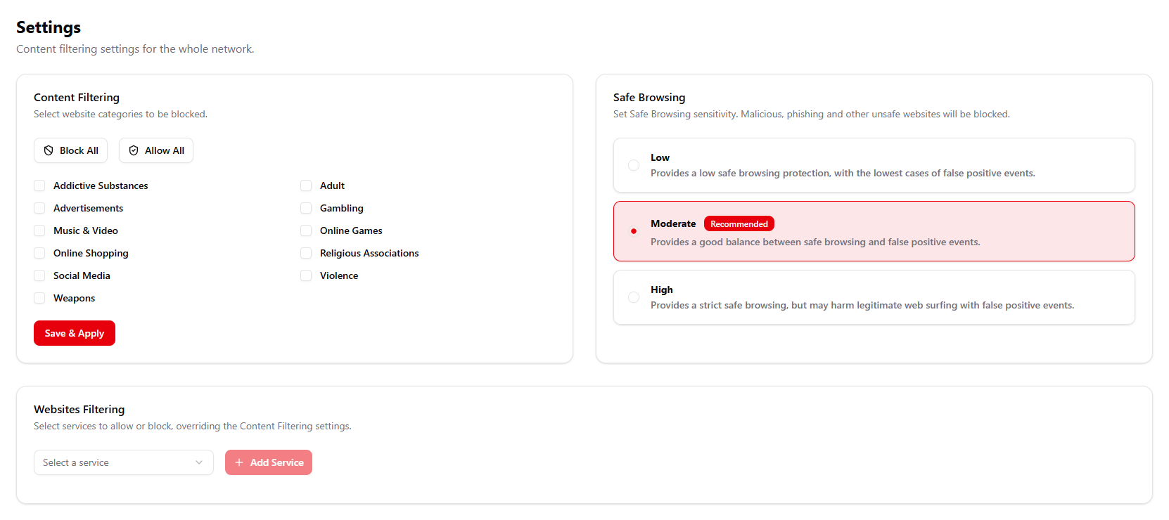 DrayTek Threat Protection - Safe Browsing and Content Filtering